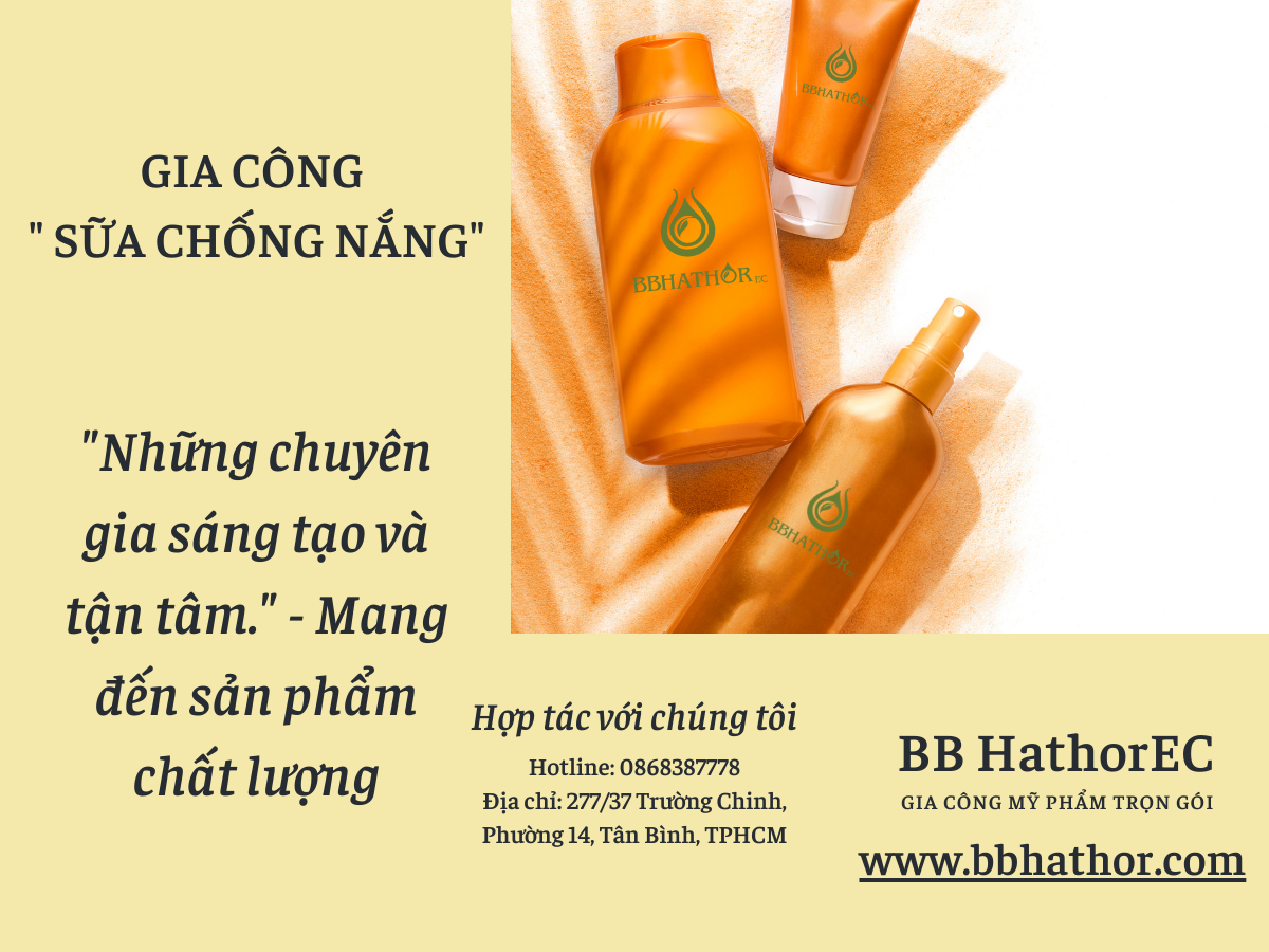 gia công sữa chống nắng