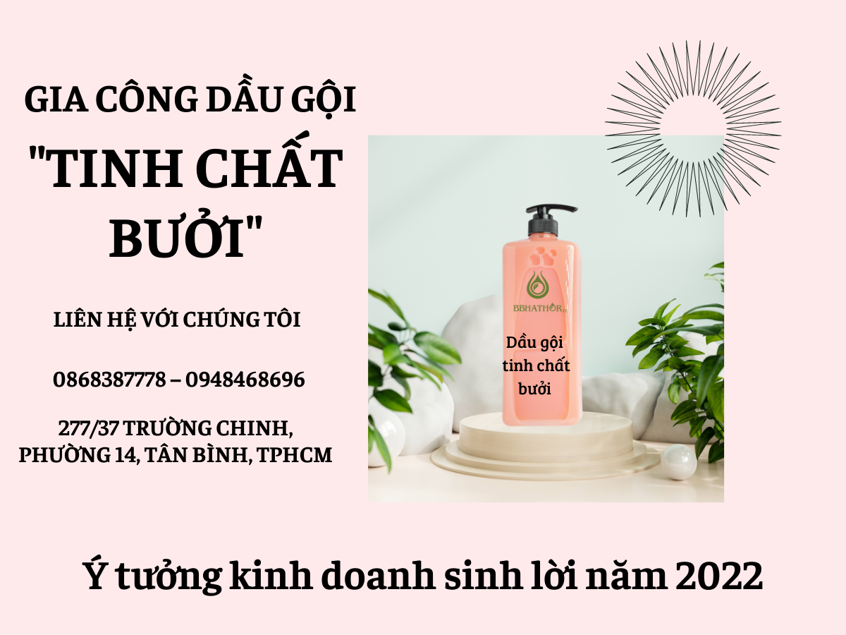 gia công dầu gội tinh chất bưởi