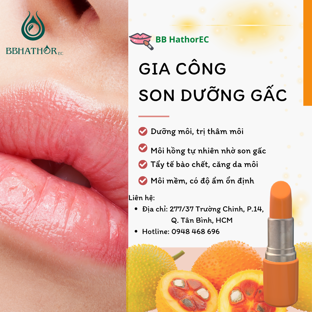 gia công son dưỡng gấc