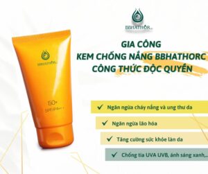 gia công kem chống nắng kiềm dầu tại BBHathorEC