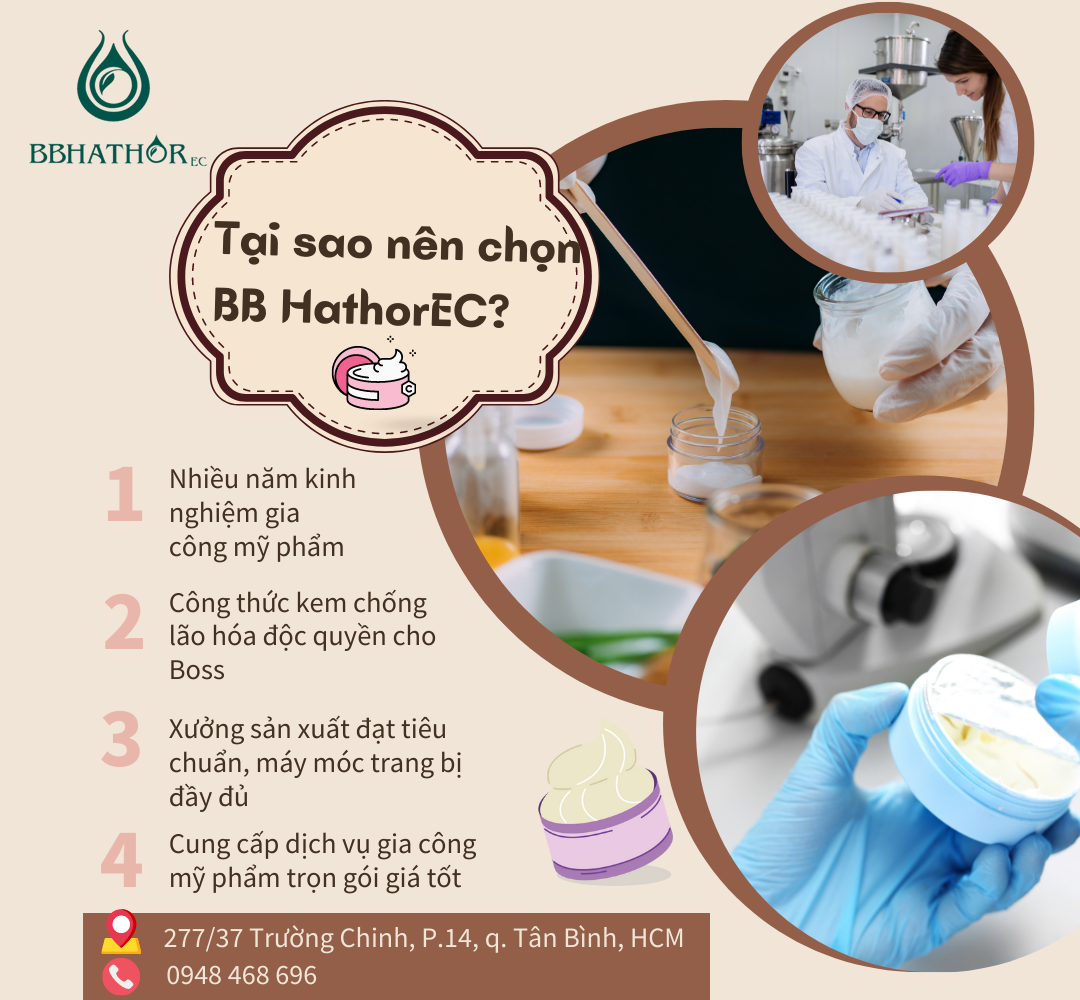 gia công kem chống lão hoá an toàn